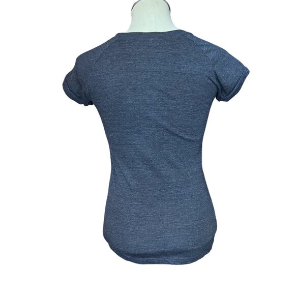 Dallas Cowboys Tshirt S Authentic Apparel Blue Sparkle Grey White Tee Size Small - Picture 2 of 8